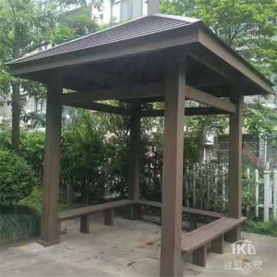 四角木塑凉亭